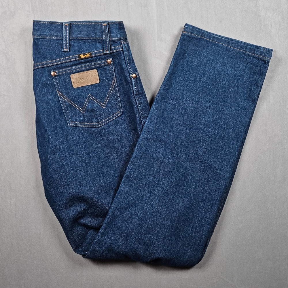 Wrangler Jeans Mens 36x34 Indigo Blue Cowboy Cut Original Fit High Rise Western
